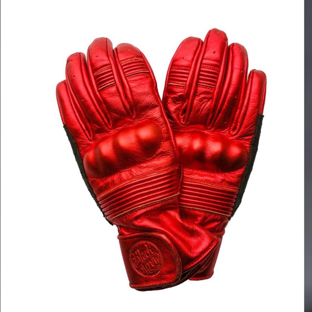 Wind & Throttle Queen Bee Motorcycle Gloves - Ruby Slipper